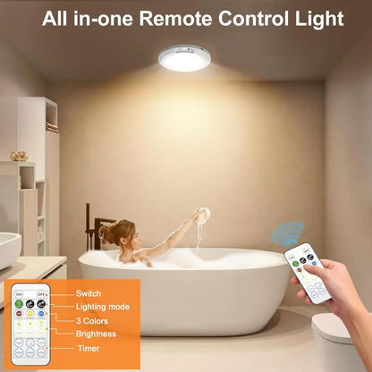 Rechargeable Motion Sensor Ceiling Light with Remote